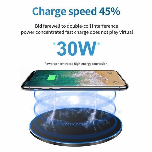 chargeur sans fil rapide 30w-compatible iphone / samsung & dragonw9